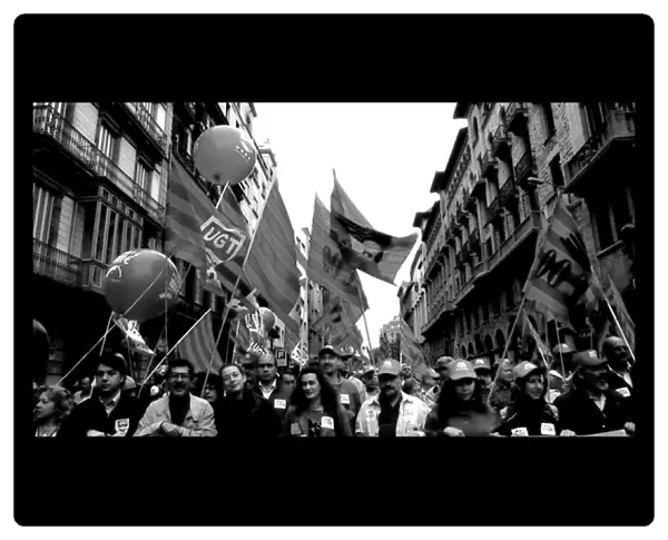 Demonstration in Barcelona, Spain