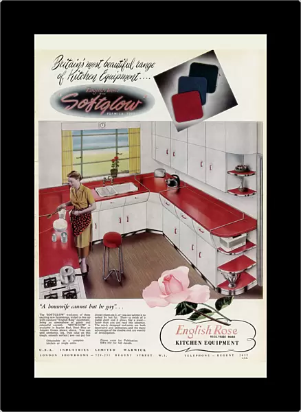 Advert for English Rose kitchens 1952