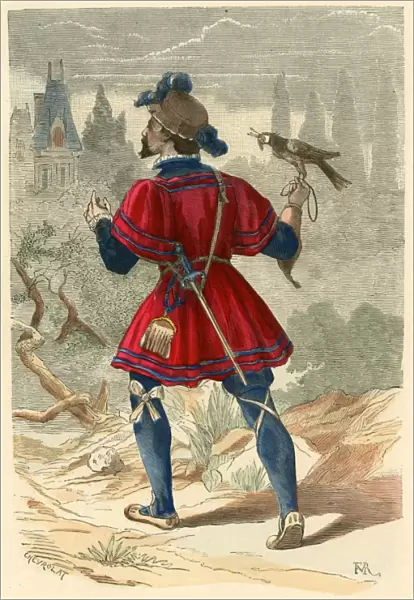 Falconry in the time of King Francois I of France