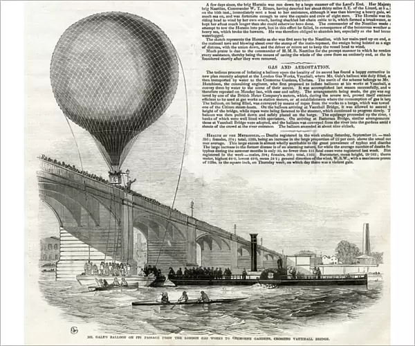 Mr Gales Balloon crossing Vauxhall Bridge, London