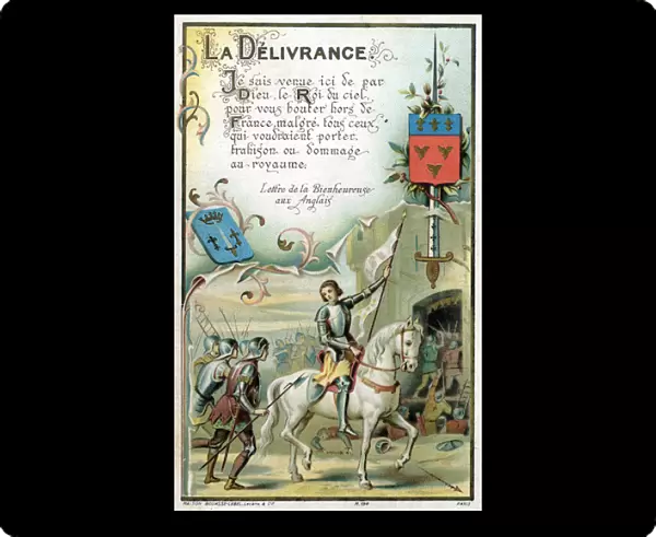 Chromolithograph Devotional Card - Joan of Arc