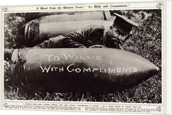 From the Western Front To Willie with compliments 1916