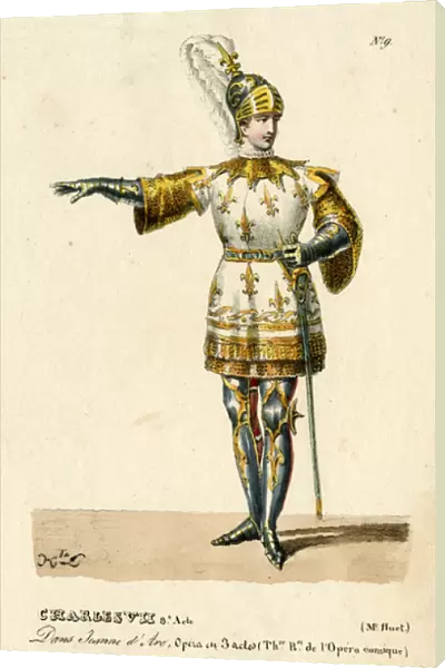 Huet as Charles VII in the opera, Jeanne d Arc, Paris