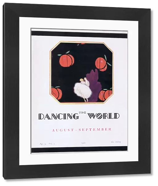 Art deco cover of The Dancing World Magazine