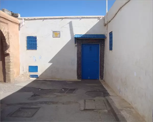 Blue studded door in Rabat