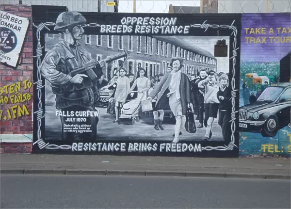 Wall mural of Resistance Bring Freedom at Belfast