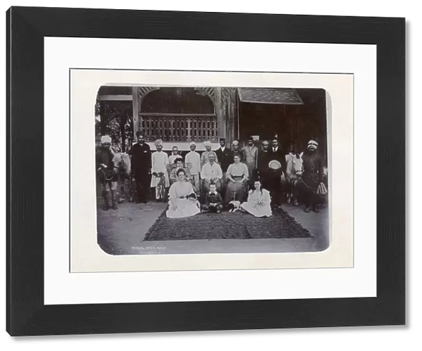 Group photo, doctors family and staff, Mandalay, Burma