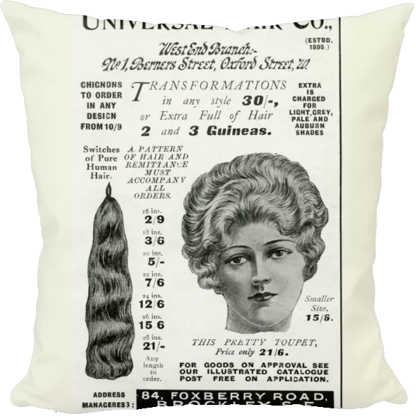 Advert for Universal hair extensions 1915