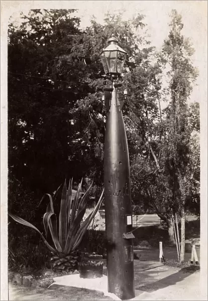 Lamp post made from German torpedo, Gibraltar
