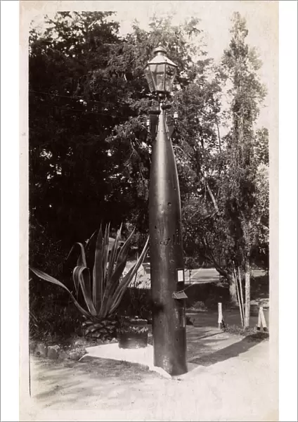 Lamp post made from German torpedo, Gibraltar