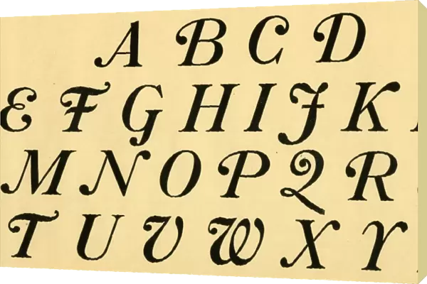 Italic alphabet, upper case script A-Z