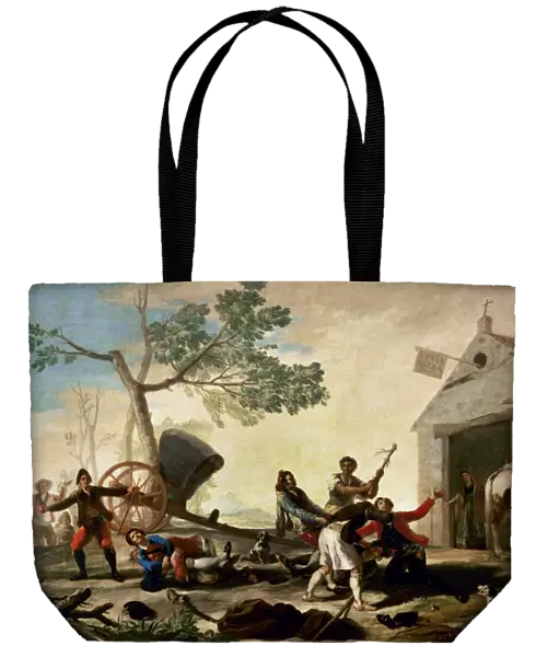 The Fight at the Cock Inn, 1777, by Francisco de Goya