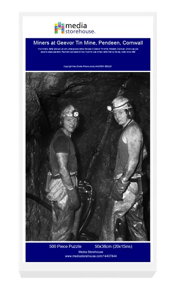Miners at Geevor Tin Mine, Pendeen, Cornwall