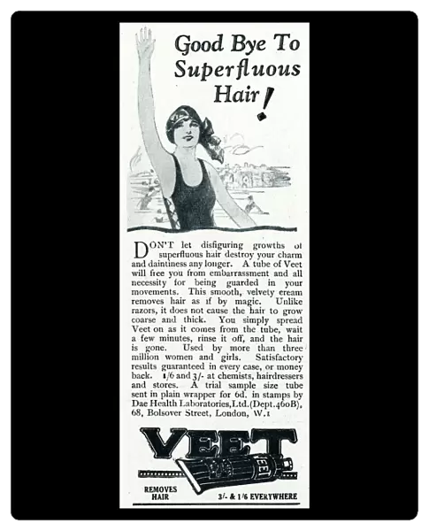 Veet advertisement, 1926