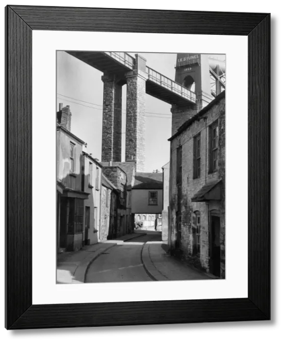 Framed Print : Royal Albert Bridge Print, Saltash Cornwall 1960s Framed Print : Royal Albert Bridge Print, Saltash Cornwall 1960s