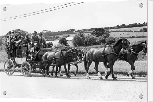 Falcon stagecoach at Wadebridge, Cornwall