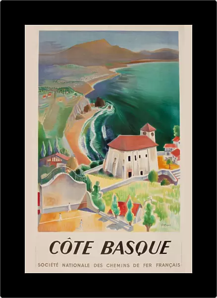 Advertisement for the Basque coast, France