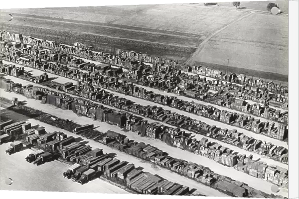 Wooden Crates in the Open During the Berlin Airlift at t?