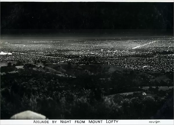Adelaide, South Australia by Night - viewed from Mount Lofty