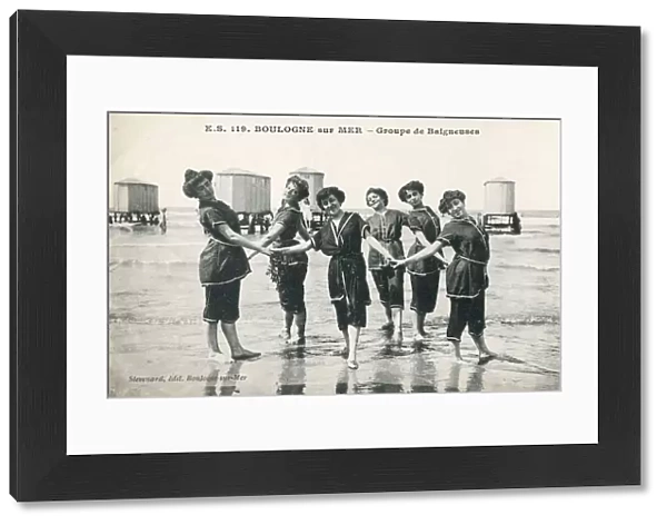 Group of Female Bathers at Boulogne-sur-Mer, France