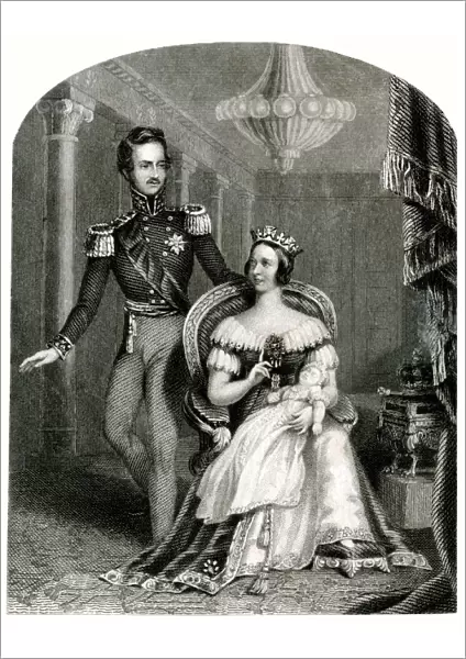 Queen Victoria and Prince Albert with Baby Prince Edward