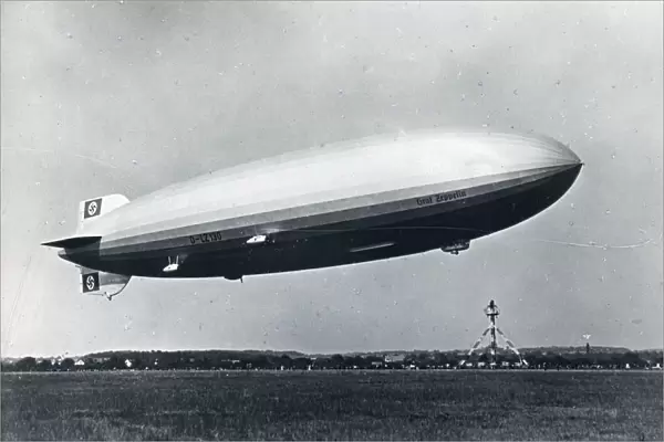 Graf Zeppelin II (LZ-130), side view taking off