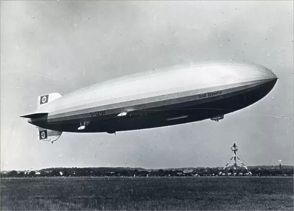 Graf Zeppelin II (LZ-130), side view taking off