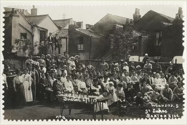 WW1 - Wounded Soldiers convalescing at St Lukes Barton Hill, Bristol - 6 September, 1917