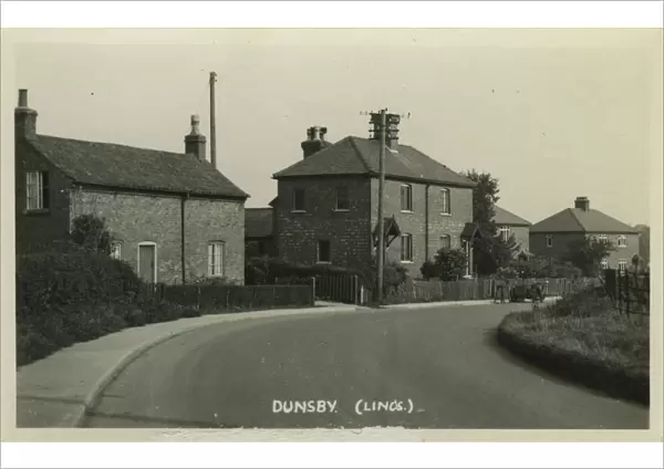 Main Road, Dunsby, Bourne, South KestevenA, Lincolnshire, England. Date: 1930s