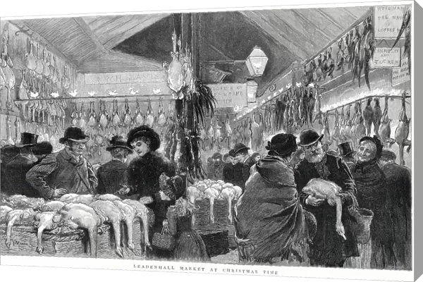 Leadenhall Market at Christmas 1884