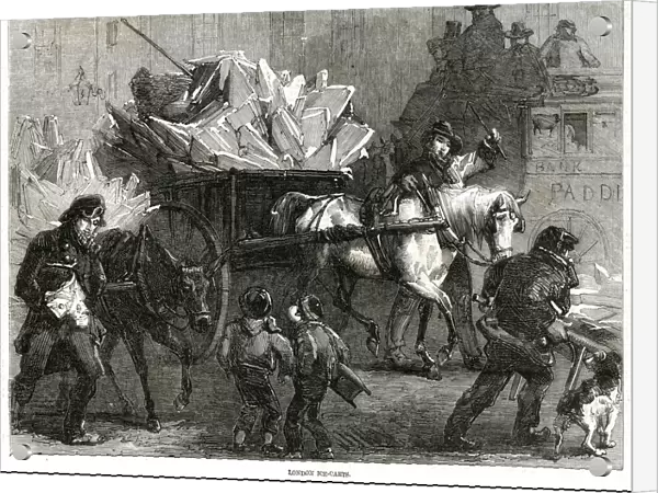 London ice carts 1857