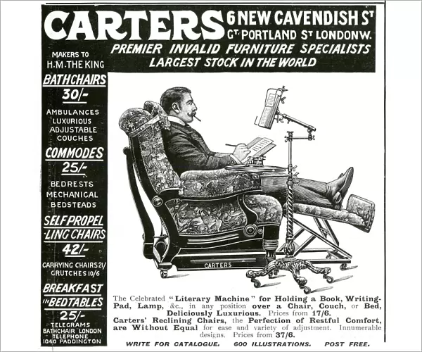 Advert for Carters reading stands 1906