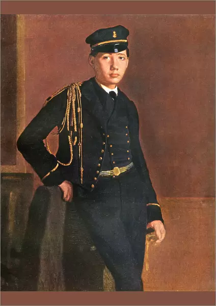 Achille de Gas in the Uniform of a Cadet, by Degas