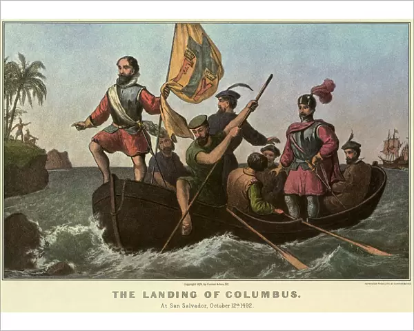 Columbus and Men in Canoe Date: 1876