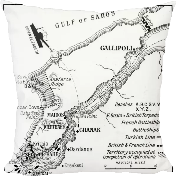 A sketch map of the infamous Dardanelles Operations and Gallipoli Campaign