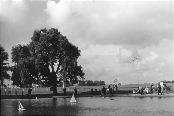 The model boating pond at Blackheath, south London, situated on the edge of the heath