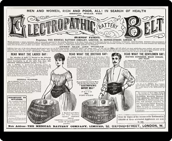 Patent Electropathic Battery Belt for men and women