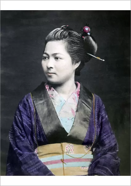 Portrait of a Japanese woman, Japan, circa 1870. Date: circa 1870