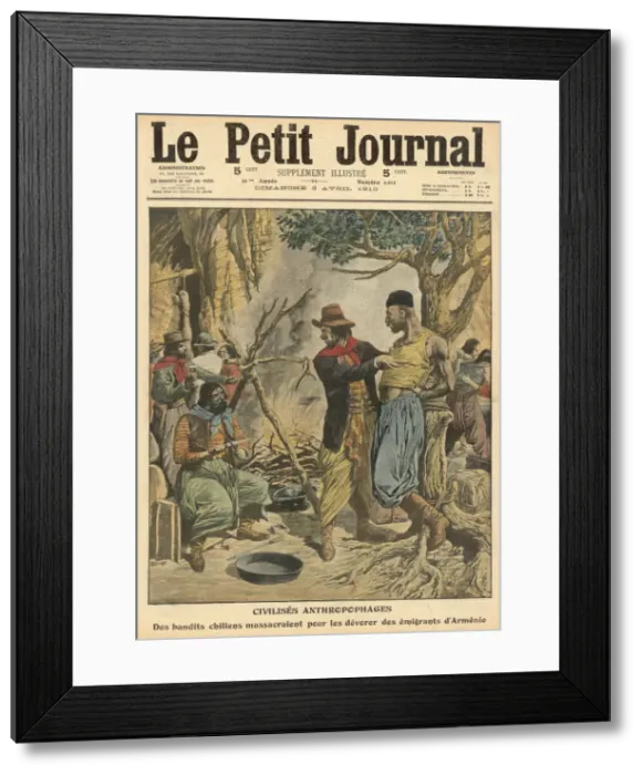 Framed Print : Chilean Cannibals Print, 1910 Atrocity Framed Print : Chilean Cannibals Print, 1910 Atrocity