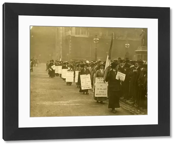 Suffragette procession Parliament Square