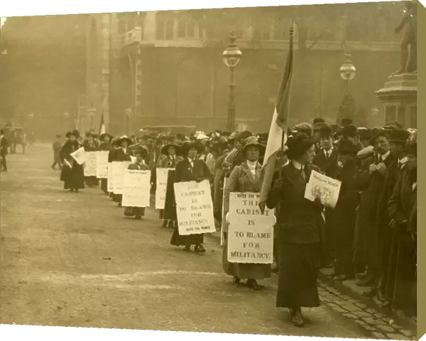 Suffragette procession Parliament Square
