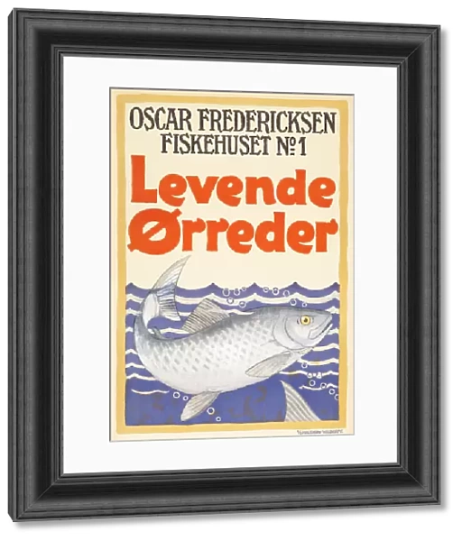 Danish poster, Oscar Fredericksen Fish House