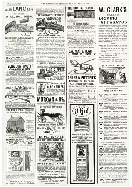 Page of Victorian adverts 1895
