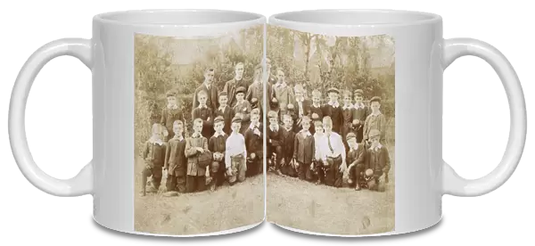 Group photo, boys and men at a bowling club