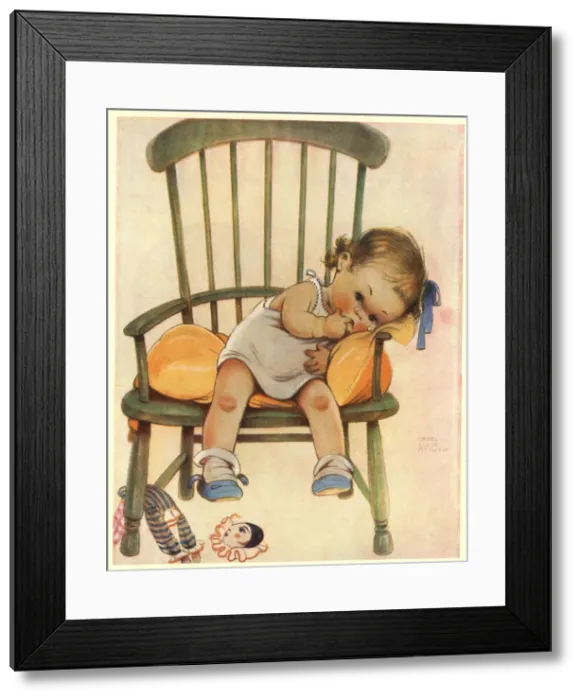 Framed Print : Mabel Lucie Attwell Print - First Disillusions Framed Print : Mabel Lucie Attwell Print - First Disillusions