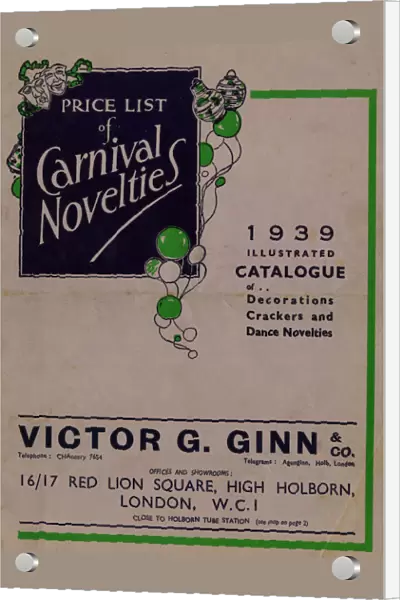 Victor G Ginn & Co, catalogue (front cover)