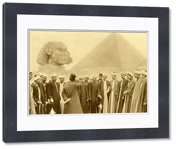 Students from mission school at Giza, Egypt