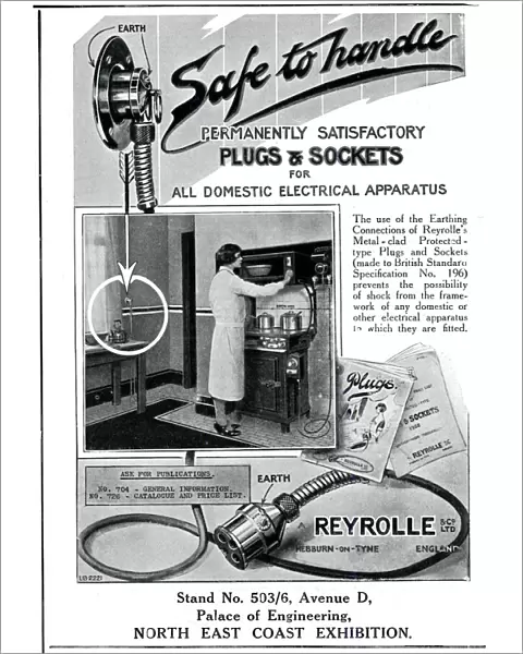 Advert for Reyrolle electric plug & sockets 1929