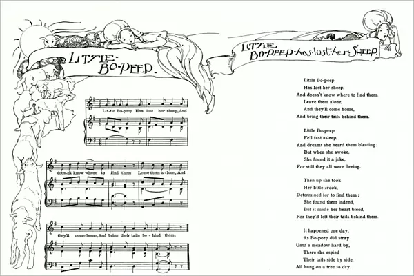 Little Bo Peep sheet music and lyrics