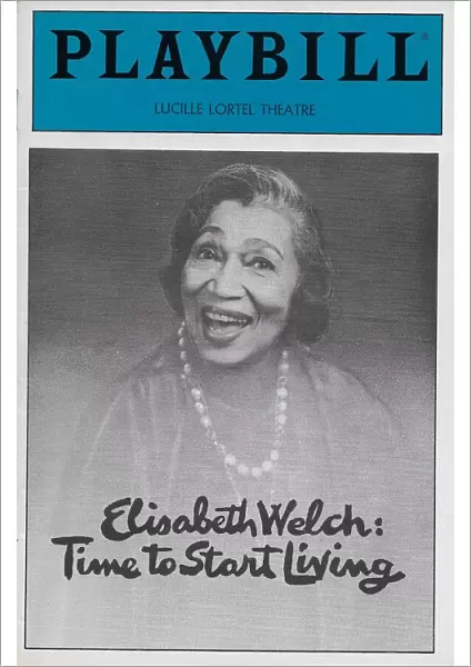 Elisabeth Welch theatre programme for her one-woman show Tim